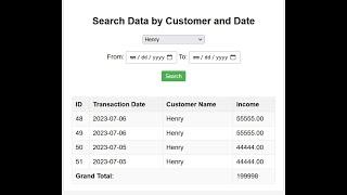 Search by Date  Range and Sum Value PHP SQL