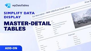 Simplify Complex Tables with Master-Detail add-on - wpDataTables