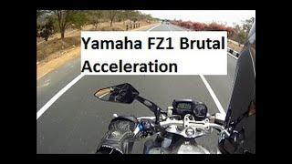 Yamaha FZ1 Brutal Acceleration from 100 to 200 Kmph.