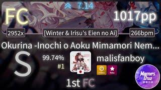 7.14⭐ malisfanboy | FREEDOM CREATORS - Okurina Inochi o Aoku Mimamori Nemurina +HDRX (#1 1,017pp FC)