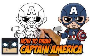 How To Draw Captain America | With Shield and Mjolnir