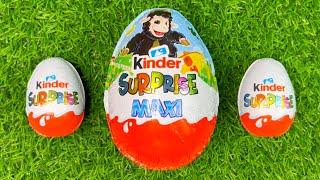 Oddly Satisfying l Unpacking Kinder Maxi, Kinder Surprises AND Chocolate Sweets, ASMR sounds 