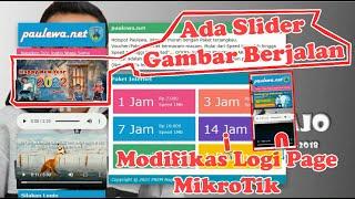 Menambah Slider Login Page MikroTik Gambar Berjalan||Bergerak". MODIFIKASI TEMPLATE