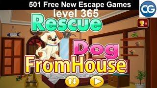 [Walkthrough] 501 Free New Escape Games level 365 - Rescue dog from house - Complete Game