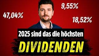 47,04% Dividendenrendite: Die besten Dividenden-Aktien für 2025 / BÖRSE ONLINE