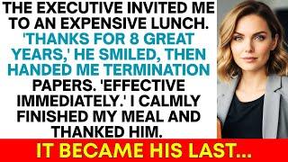 Executive Invited Me To Lunch Just To Fire Me After 8 Years. I Made It His Last Meal...
