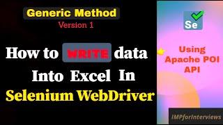 How to WRITE data into Excel file in Selenium WebDriver using Apache POI with Java language [2021]