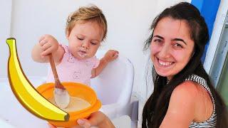 Sevcan Derin'e ev yapımı dondurma yapıyor! Bebek bakma videosu. Anne Vlog