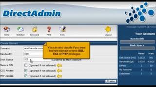 Adding domains with DirectAdmin
