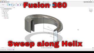 Sweep along helix - Fusion 360 (Reddit question)