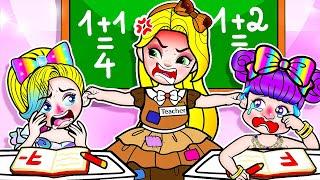 [paper dolls] Rich Student vs Poor Student Frozen in School Life  | Rapunzel Family 놀이 종이