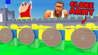 CLONE KINGDOM TYCOON in ROBLOX with SHINCHAN CHOP and FRANKLIN | AMAAN-T