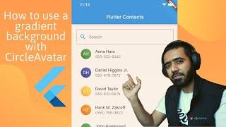 How to use a gradient background with CircleAvatar in Flutter