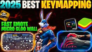 2025 Best Pro Level Keymapping Custom HUD Setting For Free Fire PC | BlueStacks 5 | MSI 5