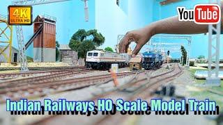 Indian Railways HO Scale Model Train Run | WAP-7 Model | Miniature Indian Model Train | train video