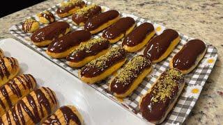 Best Chocolate Eclair Recipe / Ekler Shirinlik Tayyorlimiz/ Oson va Mazali Usulda Zavarnoy pirojniy