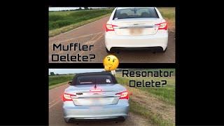 Chrysler 200 Muffler Delete vs. Resonator Delete