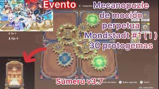 Genshin Impact Evento Mecanopuzle de moción perpetua Mondstadt I 30 protogemas Sumeru v3.7