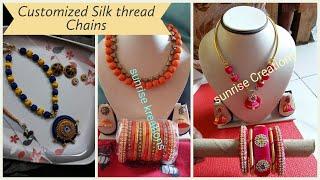 Customized silk thread necklace Part-6 || Jewellery collection || Crafts || Sunrisekreations