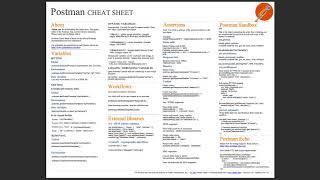 Postman Cheat Sheet for writing API tests