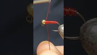 BLOOD Worm Jig fly || The RAINBOWS love it. SO EASY!! #flyfishing #fishing #fish