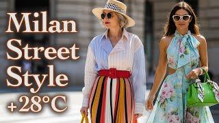 +28°C/82°F –June 2025 Milan Fashion – What Stylish People Are Wearing. Beautiful Summer Outfits