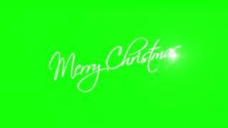 christmas text animation with green screen || green screen video || green vfx || christmas title