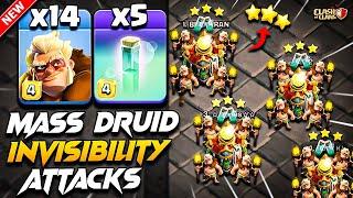 INSANE Th16 Druid Attack With Invisibility Spell - Clash Of Clans | TH16 Attack Strategy With DRUID