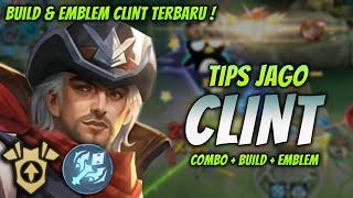 CARA MAIN CLINT TERBARU ! BUILD & EMBLEM CLINT TERSAKIT 2024 ! | CLINT GOLD LANE GAMEPLAY