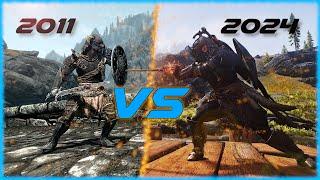 Skyrim Vanilla vs Modded Combat and Graphics | ARPG