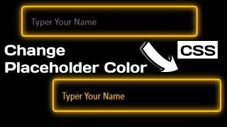 Change Placeholder Color in HTML and CSS | Placeholder text animation