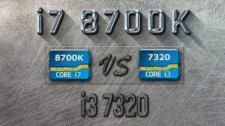 i7 8700K vs i3 7320 Benchmarks | Gaming Tests Review & Comparison