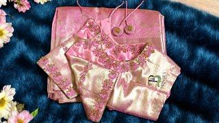 Light Pink Blouse Customization  Thread Work + Beads | Design Tips Inside!