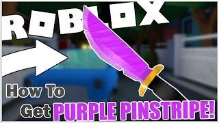 How to get the PURPLE PINSTRIPE KNIFE in SURVIVE THE KILLER! (CODE!) [ROBLOX]