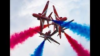 RIAT 2018 RAF Red Arrows Royal Air Force celebrates centenary (100RAF) with spectacular air show 4K