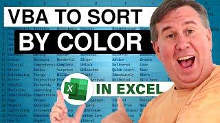 Excel Sort by Color - Using VBA Macro for Faster Sort by Color - Episode 2186