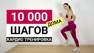 10.000 шагов дома | Кардио тренировка для начинающих без прыжков, бега