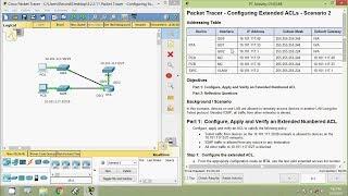 4.2.2.11 Packet Tracer - Configuring Extended ACLs Scenario 2