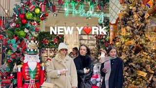 [4K]NYC Christmas Walk Holiday Season in SoHo, New York CityLively Saturday in Manhattan 2024