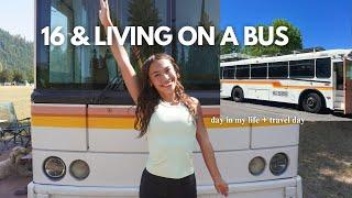 16 LIVING ON A BUS  traveling, day in the life, REALITY!!