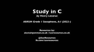 Study in C by Henry Lazarus. (ABRSM Saxophone Grade 1)