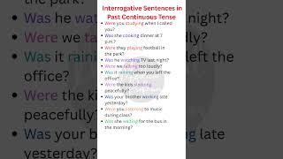10 Interrogative Sentences in Past Continuous Tense | Ask Questions in English Confidently