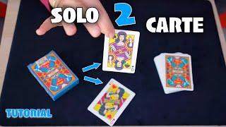 INGANNA TUTTI con sole 2 CARTE! Tutorial magia "trucco delle 2 carte" - a 2 cards monte magic trick