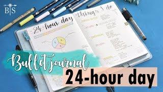 BALANCE YOUR LIFE | 24-hour day planning | TIME MANAGEMENT in bullet journal