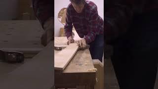 Fair and square: Fairing a lapstrake plank edge at 90 degrees is easy this way. #boatbuilding