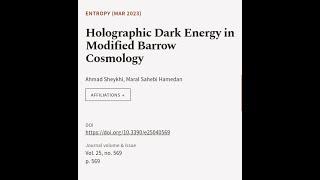 Holographic Dark Energy in Modified Barrow Cosmology | RTCL.TV