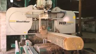 Wood-Mizer WB2000 wide band sawmill in action