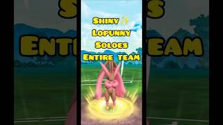 Shiny  Lopunny vs Entire Team 1v3 #shorts #pokemon #pokemongo