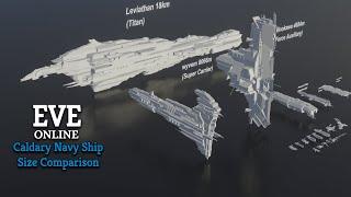 EVE Online : Caldari Navy Ship  Size Comparison