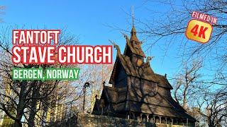 Norway's Must-Visit: Fantoft Stave Church, Bergen (Stavkirker) Things To Do In Norway | 4K  Ep 33